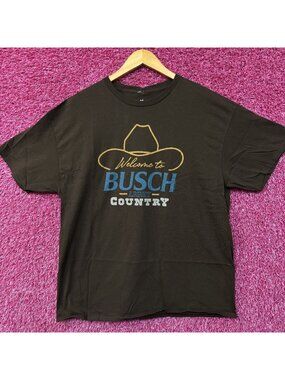 Welcome To Busch Light Country Beer Graphic T-Shirt Large